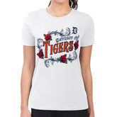 Detroit Tigers G-III 4Her by Carl Banks Women's Super-Slim Fit Lightweight Retro Roses T-Shirt for sale
