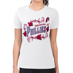 Philadelphia Phillies G-III 4Her by Carl Banks Women's Super-Slim Fit Lightweight Retro Roses T-Shirt Sale