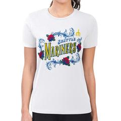 Seattle Mariners G-III 4Her by Carl Banks Women's Super-Slim Fit Lightweight Retro Roses T-Shirt for sale