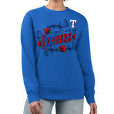 Texas Rangers G-III 4Her by Carl Banks Women's Retro Roses Fleece Pullover Sweatshirt for sale
