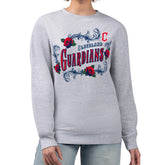 Cleveland Guardians G-III 4Her by Carl Banks Women's Retro Roses Fleece Pullover Sweatshirt for sale