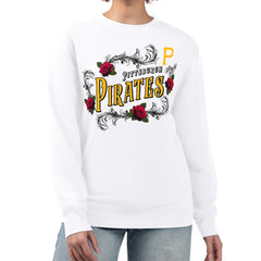 Pittsburgh Pirates G-III 4Her by Carl Banks Women's Retro Roses Fleece Pullover Sweatshirt Outlet