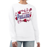 Philadelphia Phillies G-III 4Her by Carl Banks Women's Retro Roses Fleece Pullover Sweatshirt Sale