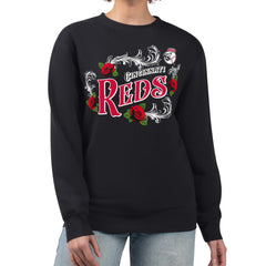 Cincinnati Reds G-III 4Her by Carl Banks Women's Retro Roses Fleece Pullover Sweatshirt Online
