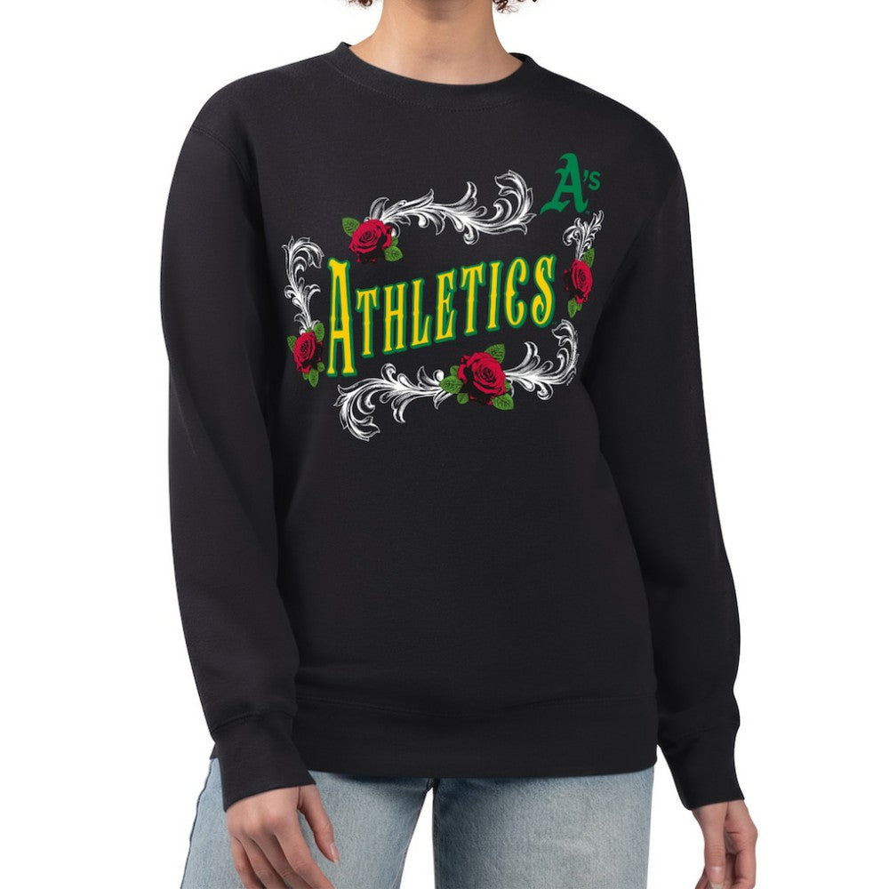 Athletics G-III 4Her by Carl Banks Women's Retro Roses Fleece Pullover Sweatshirt Near Me