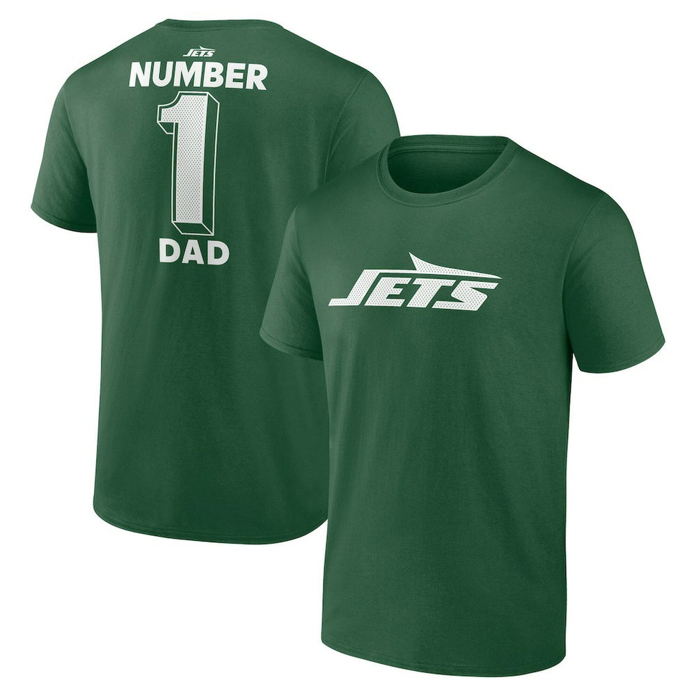 New York Jets #1 Dad Jersey T-Shirt - Green - NFL