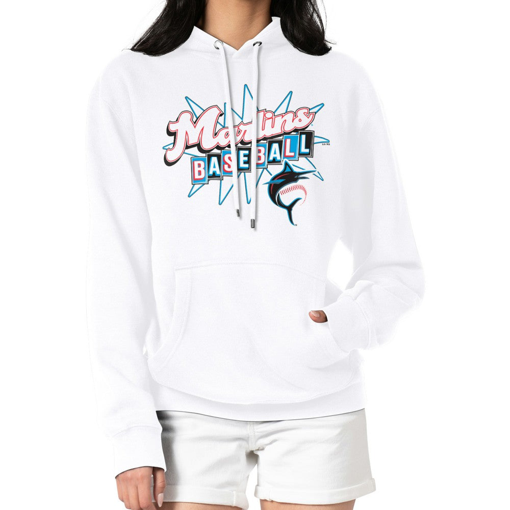 Miami Marlins Starter Women's Drive-In Pullover Hoodie Discount