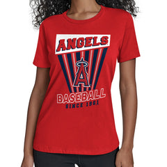 Los Angeles Angels Starter Women's Poster Print T-Shirt Outlet