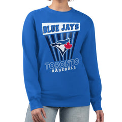 Toronto Blue Jays Starter Women's Poster Print Pullover Sweatshirt Sale
