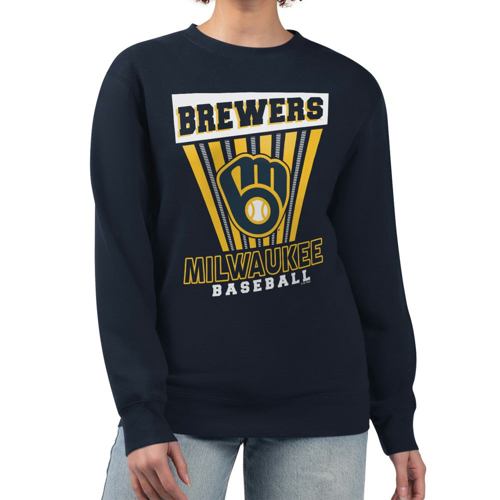 Milwaukee Brewers Starter Women's Poster Print Pullover Sweatshirt for sale