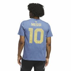 Adidas - Lionel Messi Argentina National Team Name & Number T-Shirt - Blue