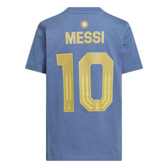 Adidas - Lionel Messi Argentina National Team Youth Name & Number T-Shirt - Blue