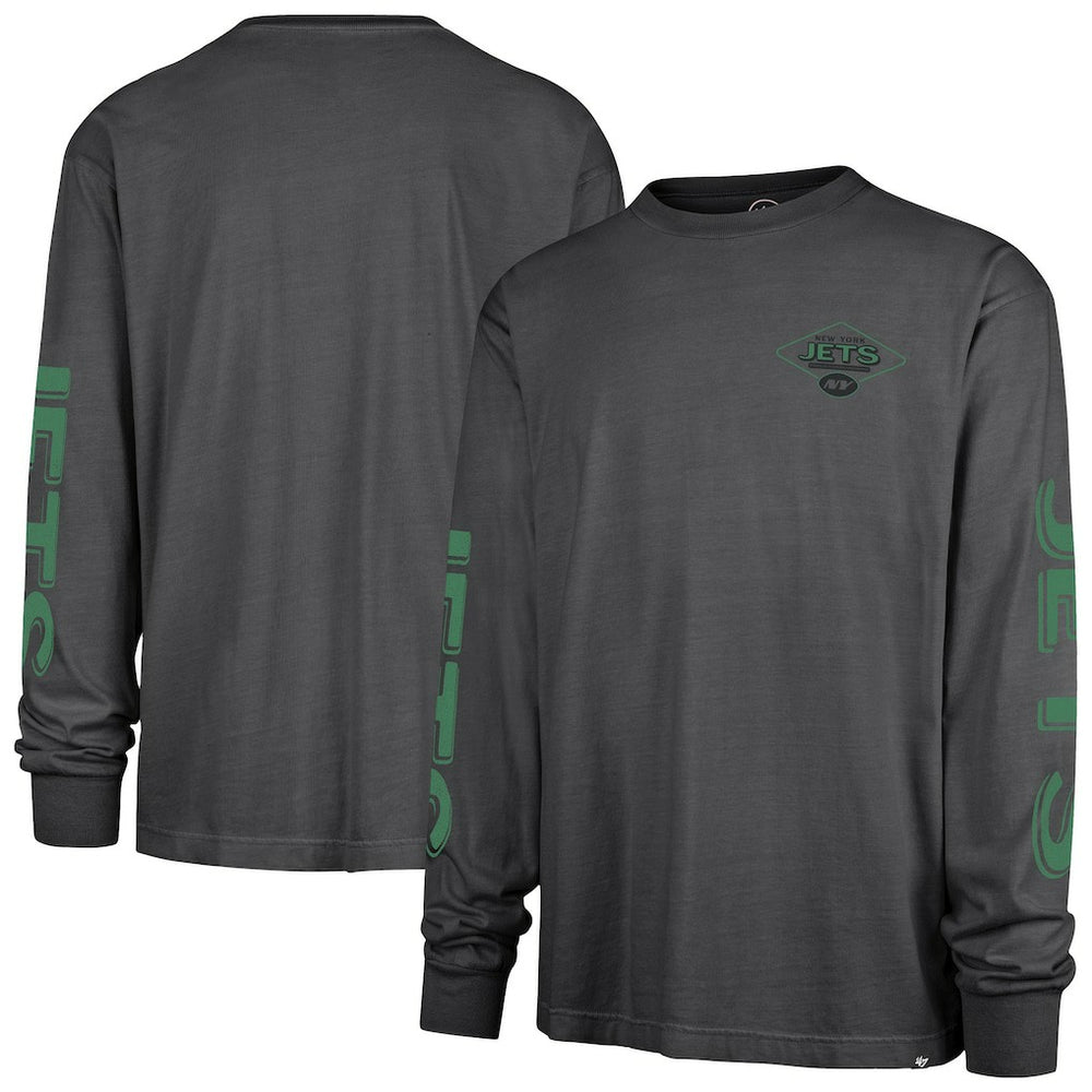 New York Jets '47 Cairn Ravine Foundation Long Sleeve T-Shirt - Charcoal - 47 brand