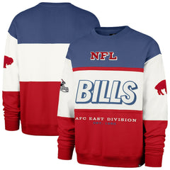 Buffalo Bills '47 Throwback Breeze Maximalist Sweatshirt - Royal/Red - 47 brand
