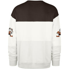 Cleveland Browns '47 Throwback Breeze Maximalist Sweatshirt - White - 47 brand