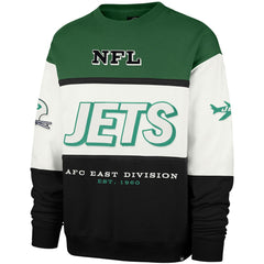New York Jets '47 Throwback Breeze Maximalist Sweatshirt - Kelly Green/Black - 47 brand