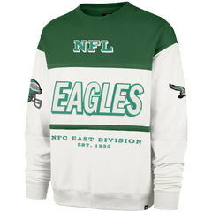 Philadelphia Eagles '47 Throwback Breeze Maximalist Sweatshirt - Kelly Green/Cream - 47 brand