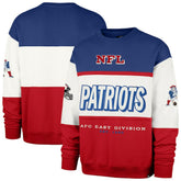 New England Patriots '47 Throwback Breeze Maximalist Sweatshirt - Royal/Red - 47 brand