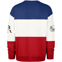 New England Patriots '47 Throwback Breeze Maximalist Sweatshirt - Royal/Red - 47 brand