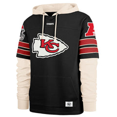 Kansas City Chiefs '47 Split Zone Cornerback Duo Hoodie - Black - 47 brand