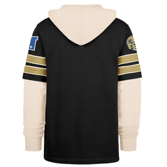 New Orleans Saints '47 Split Zone Cornerback Duo Hoodie - Black - 47 brand
