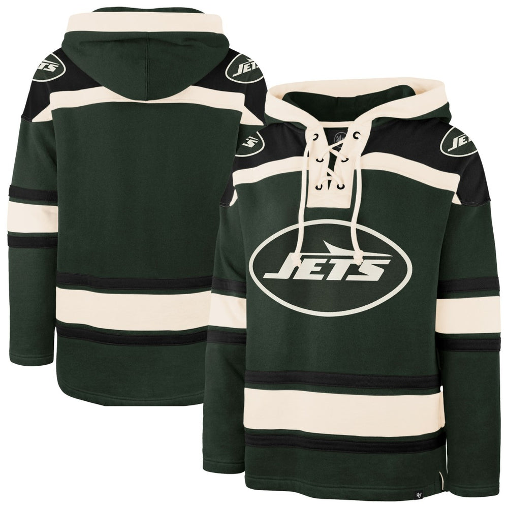 New York Jets '47 Men's Superior Lacer Hoodie - Dark Green - 47 brand