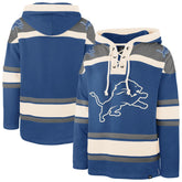 Detroit Lions '47 Men's Superior Lacer Hoodie - Blue - 47 brand