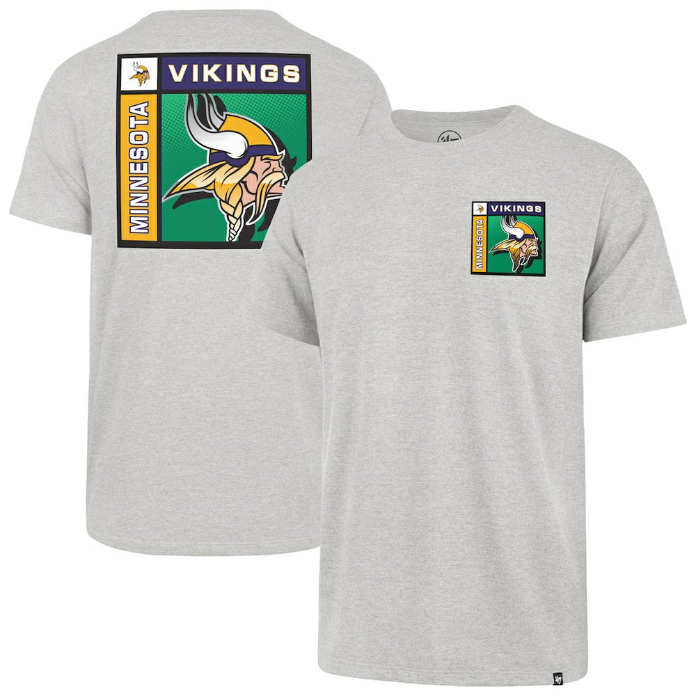 Minnesota Vikings '47 Chrome Plate Franklin T-Shirt - Gray - 47 brand