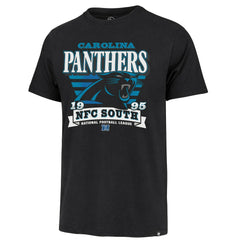 Carolina Panthers '47 Stripe Splash Franklin T-Shirt - Black - 47 brand