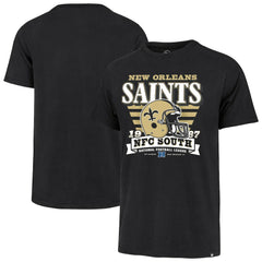 New Orleans Saints '47 Stripe Splash Franklin Throwback T-Shirt - Black - 47 brand