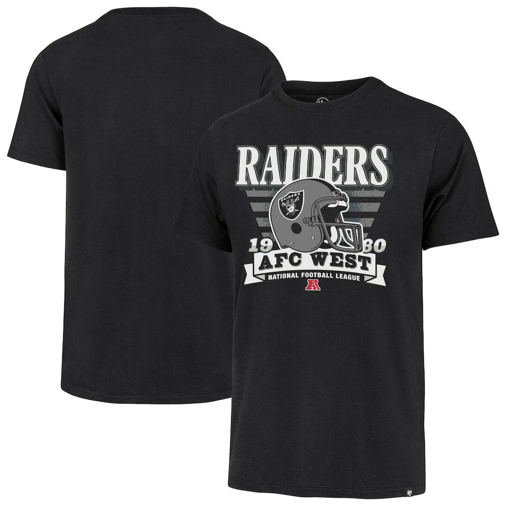 Las Vegas Raiders '47 Stripe Splash Franklin Throwback T-Shirt - Black - 47 brand