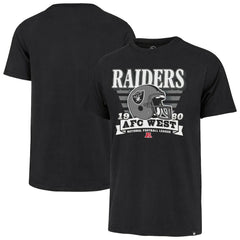 Las Vegas Raiders '47 Stripe Splash Franklin Throwback T-Shirt - Black - 47 brand