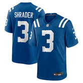 Spencer Shrader Indianapolis Colts Team Game Jersey - Royal - Nike