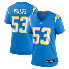 Del'Shawn Phillips Los Angeles Chargers Women's Team Game Jersey - Powder Blue - Nike