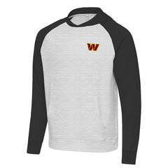 Washington Commanders Antigua Urgent Pullover Hoodie - Heather Gray/Black - NFL