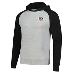 Cincinnati Bengals Antigua Urgent Pullover Hoodie - Heather Gray/Black - NFL