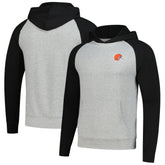 Cleveland Browns Antigua Urgent Pullover Hoodie - Heather Gray/Black - NFL