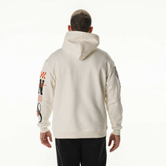 Cincinnati Bengals The Wild Collective Unisex Stacked Graphic Sleeve Fleece Hoodie - Cream - NFL