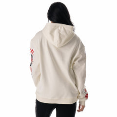Houston Texans The Wild Collective Unisex Stacked Graphic Sleeve Fleece Hoodie - Cream - NFL