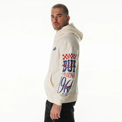 Buffalo Bills The Wild Collective Unisex Stacked Graphic Sleeve Fleece Hoodie - Cream - NFL