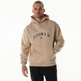 New Orleans Saints The Wild Collective Unisex Oversized Graphic Fleece Hoodie - Tan - NFL