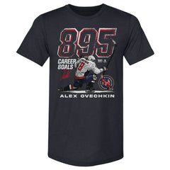 Alexander Ovechkin Washington Capitals 500 Level NHL All-Time Leading Goal Scorer Tri-Blend Grunge T-Shirt - Navy | NHL sale