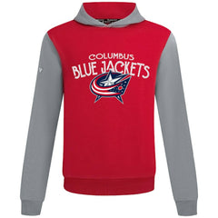 Columbus Blue Jackets Levelwear Ultimate Mission Pullover Hoodie - Red/Gray | NHL Clearance