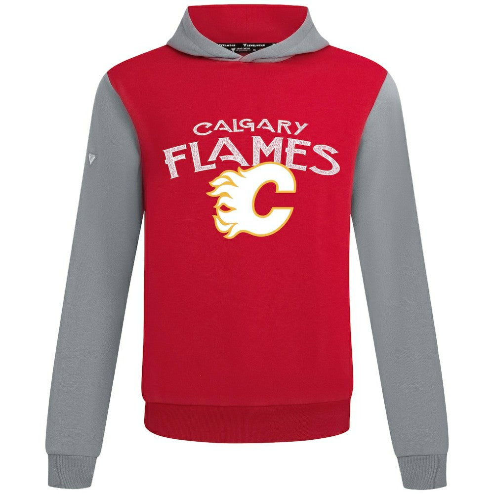 Calgary Flames Levelwear Ultimate Mission Pullover Hoodie - Red/Gray | NHL on sale