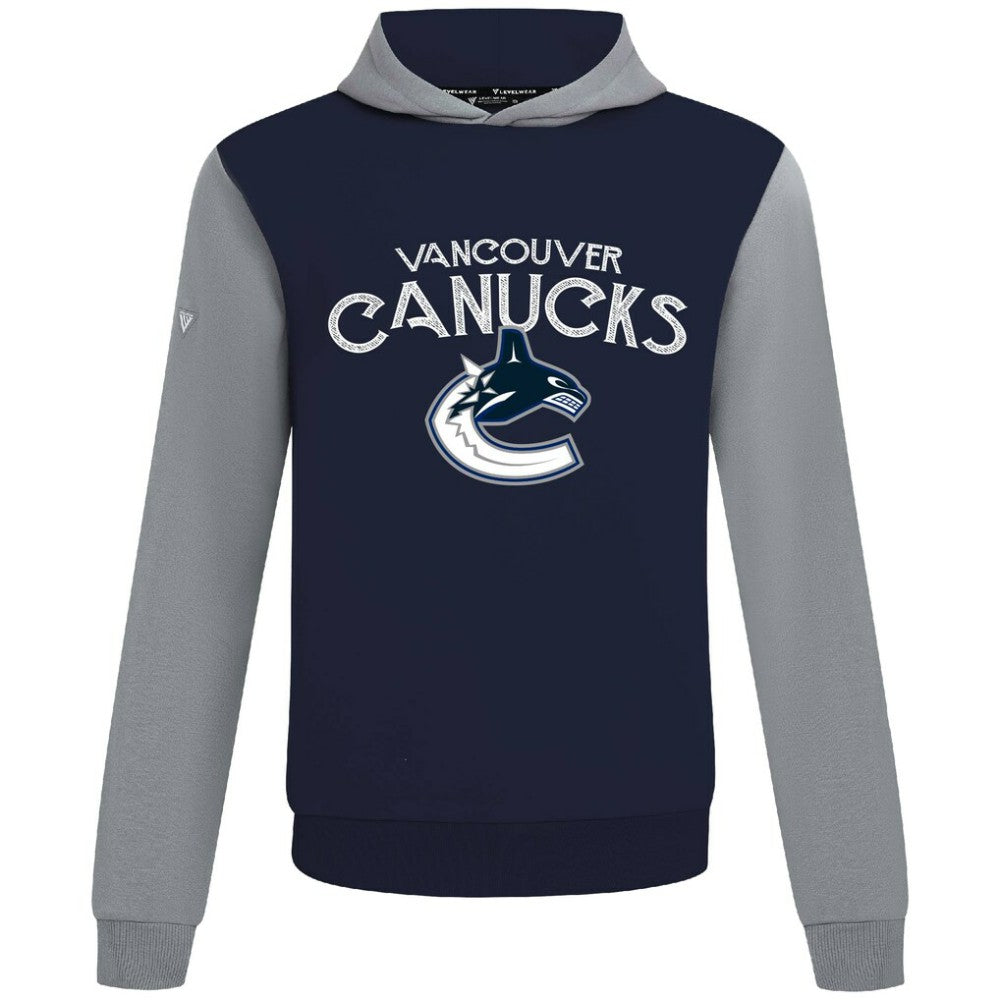 Vancouver Canucks Levelwear Ultimate Mission Pullover Hoodie - Navy/Gray | NHL sale