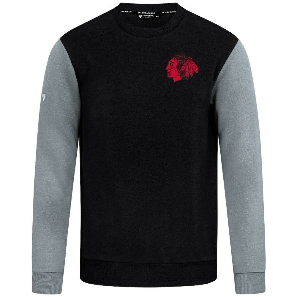 Chicago Blackhawks Levelwear Ultimate Response Sweatshirt - Black/Gray | NHL Clearance