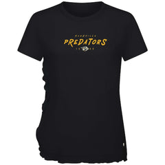 Nashville Predators Levelwear Women's Airflow Scratched T-Shirt - Black | NHL Lifestyle