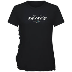 San Jose Sharks Levelwear Women's Airflow Scratched T-Shirt - Black | NHL Lifestyle