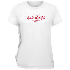 Detroit Red Wings Levelwear Women's Airflow Scratched T-Shirt - White | NHL Clearance