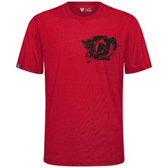 New Jersey Devils Levelwear Focal Blasted T-Shirt - Red | NHL Lifestyle